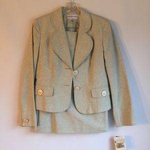 Elegant Mint Green Skirt Set